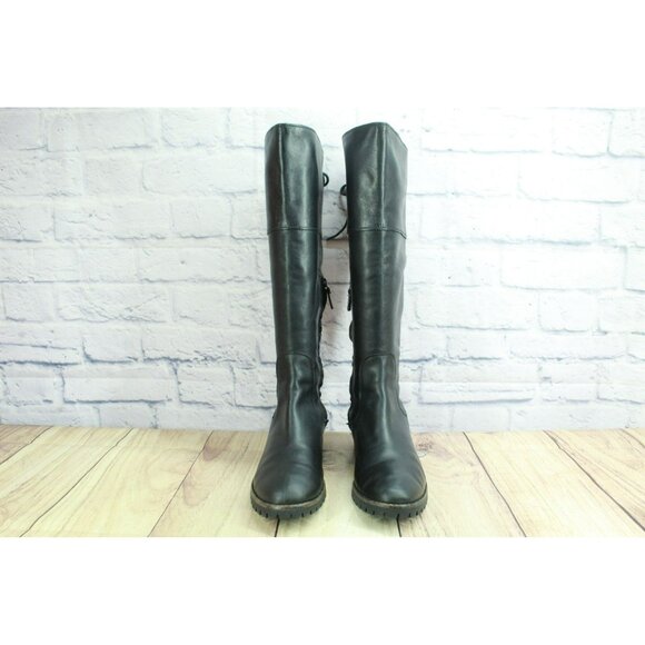 Cole Haan Air Kensington Black Leather Waterproof Knee High Boots Size 7.5 B - Picture 6 of 11